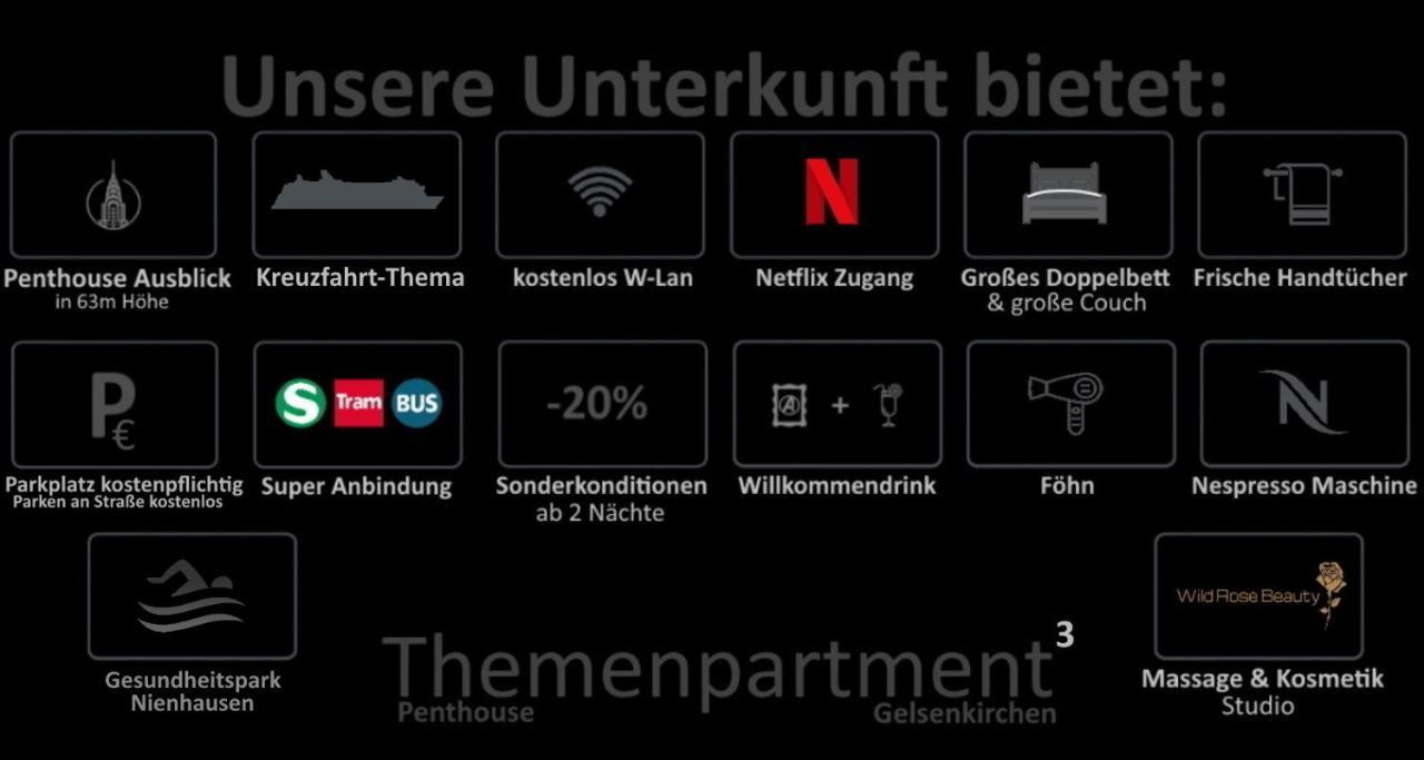 Апартаменты Themenpartment Himmel Und Mehr Penthouse Гельзенкирхен Экстерьер фото